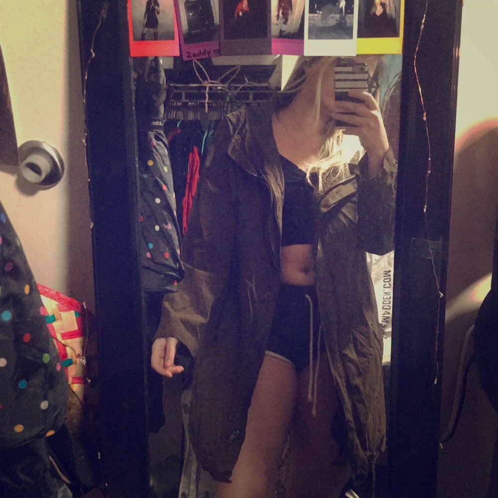 Forever 21 rain utility jacket